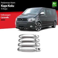 Volkswagen T5 Uyumlu Caravelle Krom Kapı Kolu 4 Kapı 2004 Üzeri