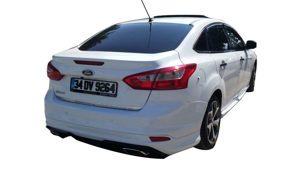 Ford Focus Uyumlu 3 Sedan (2012-2018) Arka Tampon Eki - Difüzör (Plastik)