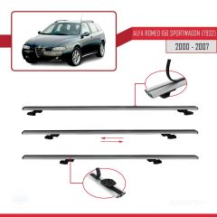 Alfa Romeo 156 Sportwagon (T932) 2000-2007 Arası ile uyumlu Basic Model Ara Atkı Tavan Barı GRİ 3 ADET