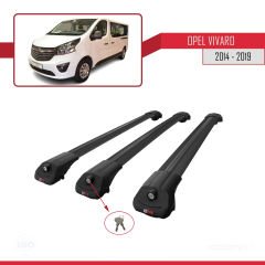 Opel Vivaro 2014-2019 Arası ile uyumlu ACE-1 Ara Atkı Tavan Barı SİYAH 3 ADET BAR