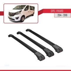 Opel Vivaro 2014-2019 Arası ile uyumlu ACE-1 Ara Atkı Tavan Barı SİYAH 3 ADET BAR