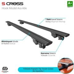 Audi A6 Uyumlu Avant (C7) 2012-2018 Hook Anahtarsız Model Siyah Ara Atkı A+ Kalite Parça