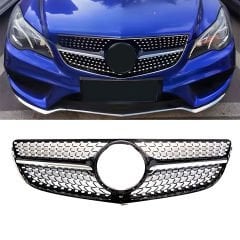 S-Dizayn Mercedes E-Class W207 Ön Panjur Parlak Siyah Piano Black Diamond Model 2014-2016