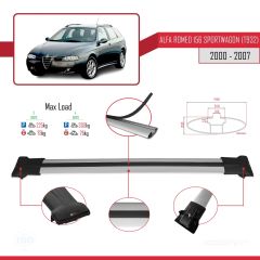 Alfa Romeo 156 Sportwagon (T932) 2000-2007 Arası ile Uyumlu FLY Model Ara Atkı Tavan Barı GRİ 3 ADET BAR