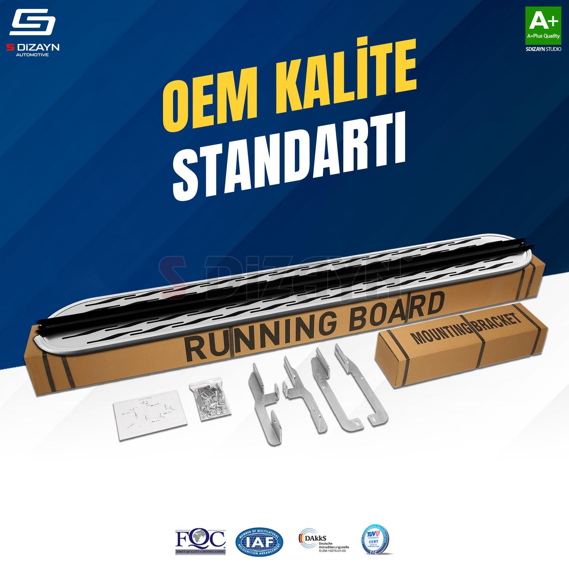 S-Dizayn Land Rover Range Rover Evoque OEM Still Pro V2 Aluminyum Yan Basamak 173 Cm 2012-2017