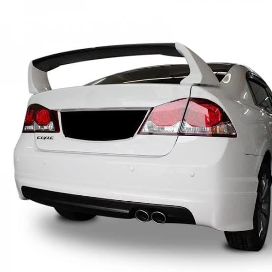 Honda Civic Uyumlu Fd6 (2006-2011) Mugen Arka Tampon Eki - Difüzör (Plastik)