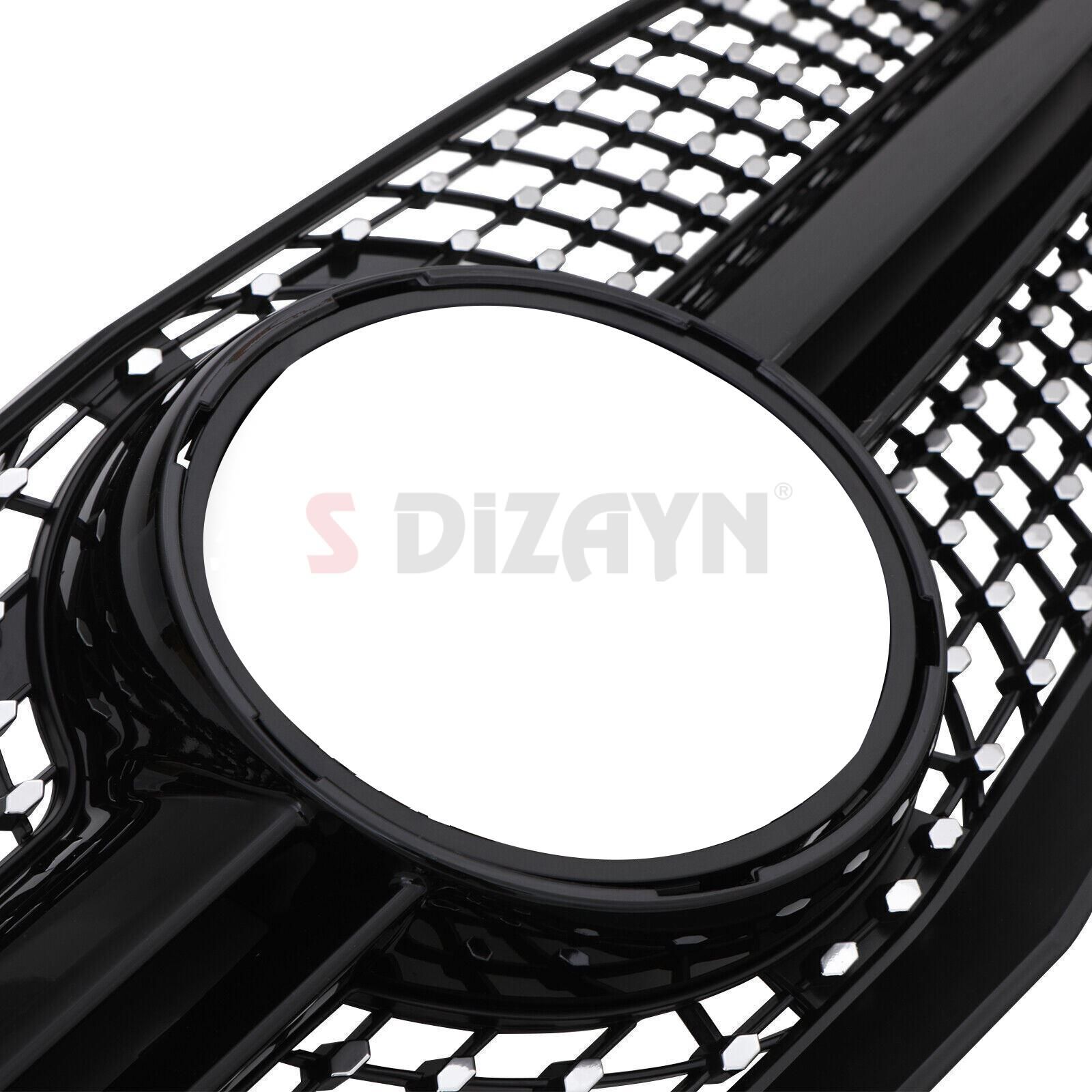 S-Dizayn Mercedes E-Class W212 Ön Panjur Parlak Siyah Piano Black Diamond Model 2009-2013