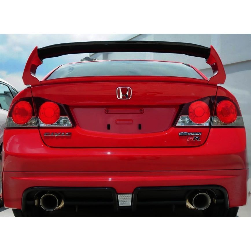 Honda Civic Uyumlu Fd6 (2006-2011) Mugen Rr Sağ Sol Çift Çıkış Arka Tampon Eki - Difüzör