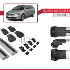 Volkswagen Passat Alltrack (B7) 2012-2015 Arası ile uyumlu ACE-1 Ara Atkı Tavan Barı GRİ