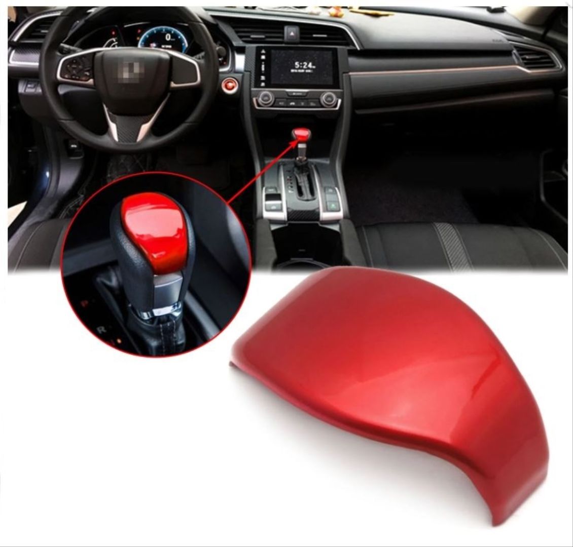 Honda Civic Uyumlu Fc5 2016-2020 Vites Topuz Üstü- Kırmızı