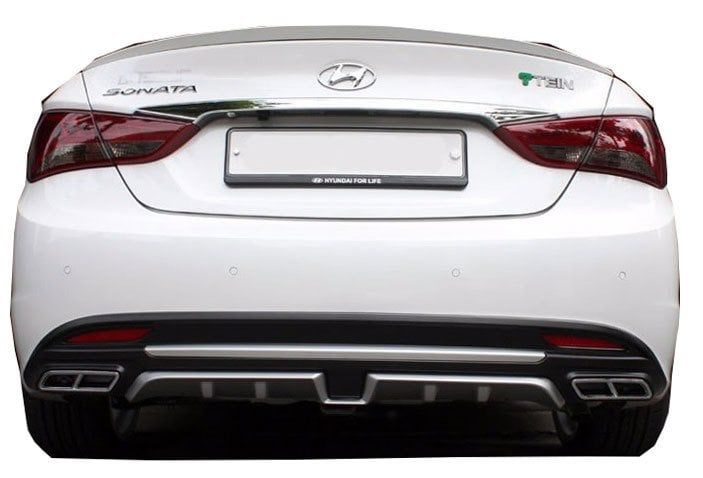 Hyundai Elantra Uyumlu 2012 - 2016 Arka Tampon Eki - Difüzör (Plastik)