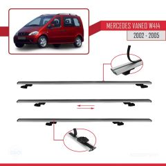 Mercedes Vaneo (W414) 2002-2005 Arası ile uyumlu Basic Model Ara Atkı Tavan Barı GRİ 3 ADET