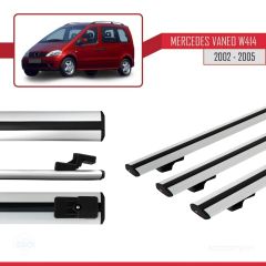 Mercedes Vaneo (W414) 2002-2005 Arası ile uyumlu Basic Model Ara Atkı Tavan Barı GRİ 3 ADET