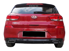 Hyundai İ30 Uyumlu (2017-2018) Arka Tampon - Difüzör (Plastik)