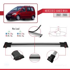 Mercedes Vaneo (W414) 2002-2005 Arası ile uyumlu FLY Model Ara Atkı Tavan Barı GRİ