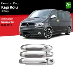Volkswagen T5 Uyumlu Transporter Krom Kapı Kolu 3 Kapı 2003-2010
