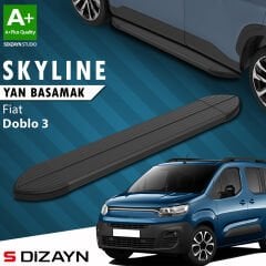 S-Dizayn Fiat Doblo 3 Kısa Şase Skyline Siyah Yan Basamak 203 Cm 2023 Üzeri A+ Kalite