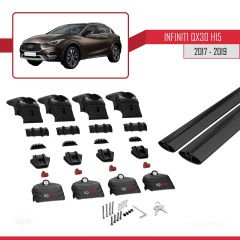Infiniti QX30 (H15) 2017-2019 Arası ile uyumlu ACE-2 Ara Atkı Tavan Barı SİYAH