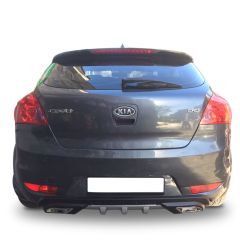 Kia Ceed Uyumlu Egzoz Görünümlü Universal Arka Tampon Eki - Difüzör (Plastik)