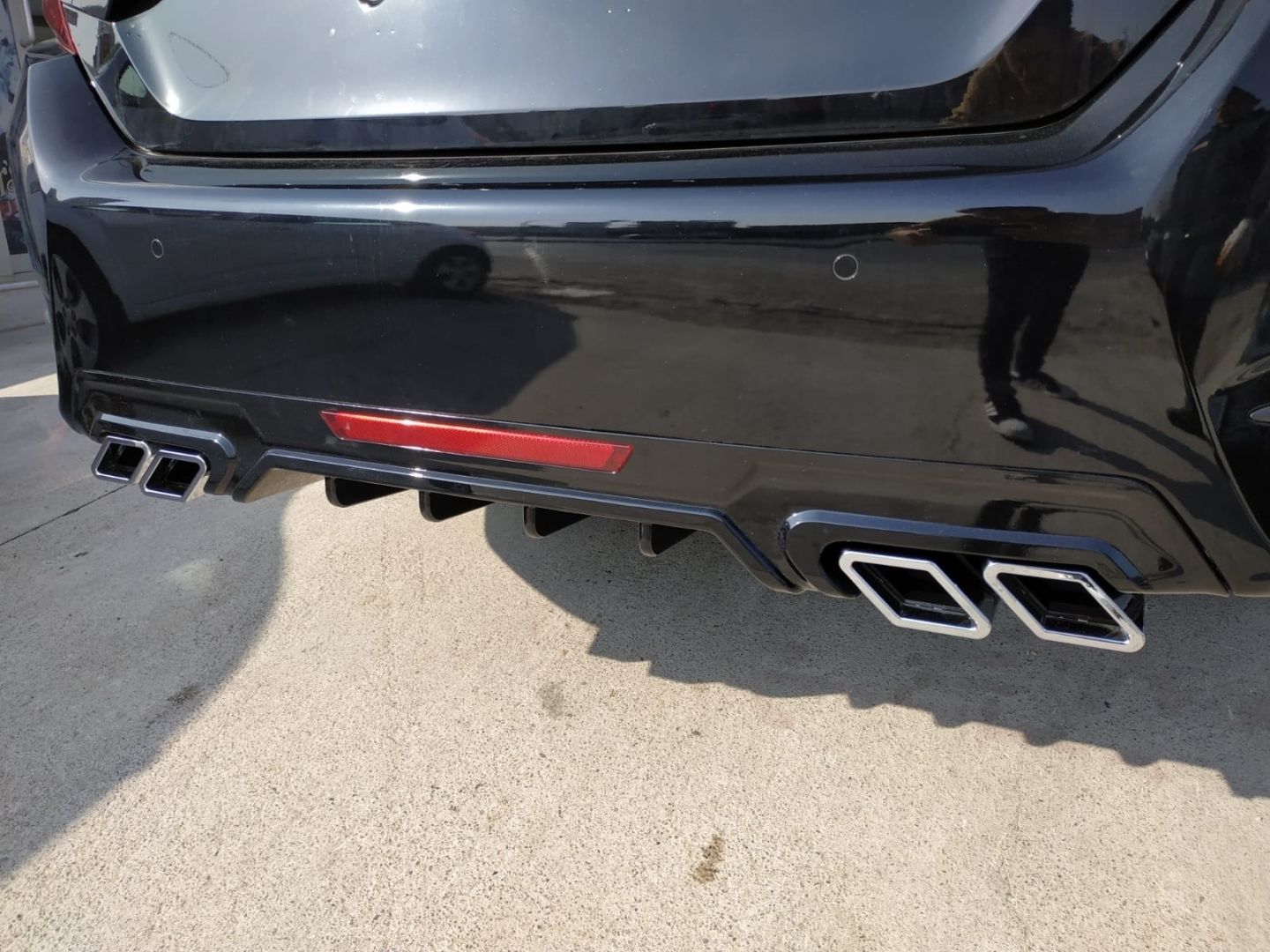 Honda Civic Uyumlu Fc5 2016-2020 Difüzör Kare Egzoz Piano Black