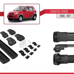 Daihatsu Terios 2006-2017 Arası ile uyumlu ACE-1 Ara Atkı Tavan Barı SİYAH