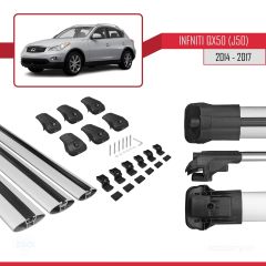 Infiniti QX50 (J50) 2014-2017 Arası ile uyumlu ACE-1 Ara Atkı Tavan Barı GRİ 3 ADET BAR