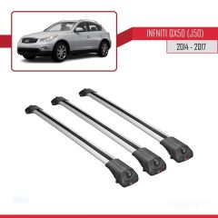 Infiniti QX50 (J50) 2014-2017 Arası ile uyumlu ACE-1 Ara Atkı Tavan Barı GRİ 3 ADET BAR