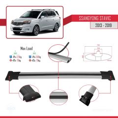 Ssangyong Stavic 2013-2019 Arası ile uyumlu FLY Model Ara Atkı Tavan Barı GRİ 3 ADET BAR