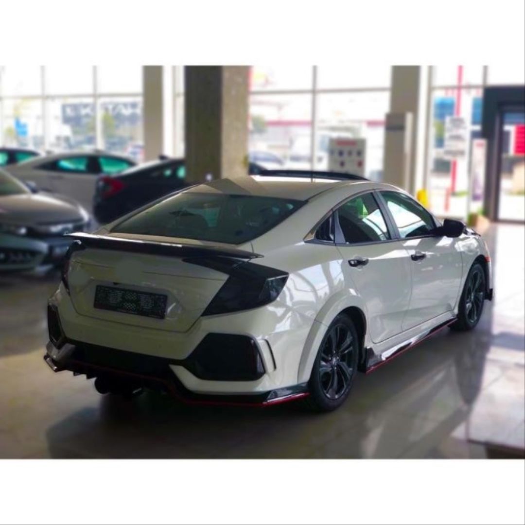 Honda Civic Uyumlu Fc5 2016-2020 Arka Çamurluk Kabartma Dizayn A (Typer)