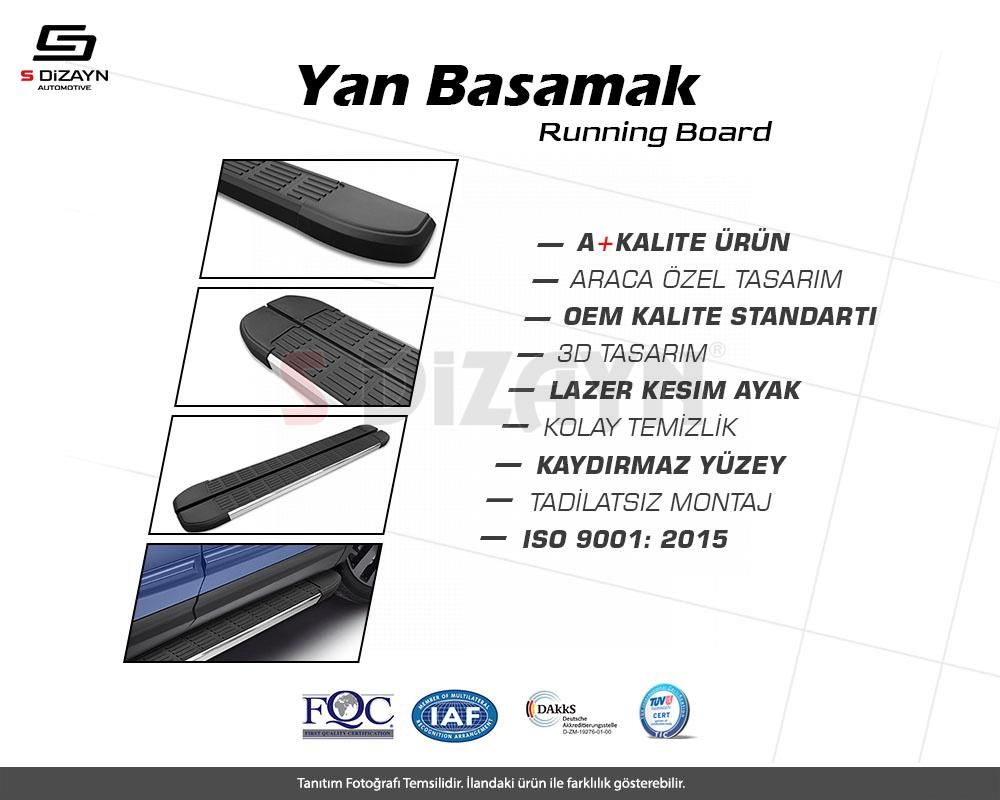 S-Dizayn Toyota Yaris Cross S-Line Aluminyum Yan Basamak 173 Cm 2020 Üzeri
