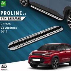 S-Dizayn Citroen C3 Aircross OEM Still Pro V2 Aluminyum Yan Basamak 183 Cm 2017 Üzeri