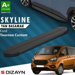S-Dizayn Ford Tourneo Custom Kısa Şase Skyline Siyah Yan Basamak 203 Cm 2012-2023 A+ Kalite