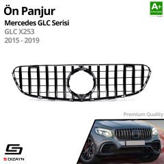 S-Dizayn Mercedes GLC X253 Ön Panjur Parlak Siyah Piano Black GTR Model 2015-2019