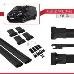 Mercedes Viano (W447) 2015 ve Sonrası ile Uyumlu FLY Model Ara Atkı Tavan Barı SİYAH