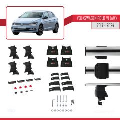 Volkswagen Polo VI (AW) 2017 ve Sonrası ile uyumlu ACE-4 Ara Atkı Tavan Barı GRİ