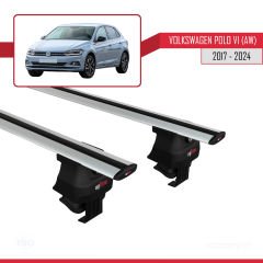 Volkswagen Polo VI (AW) 2017 ve Sonrası ile uyumlu ACE-4 Ara Atkı Tavan Barı GRİ
