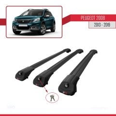 Peugeot 2008 2013-2019 Arası ile uyumlu ACE-1 Ara Atkı Tavan Barı SİYAH 3 ADET BAR