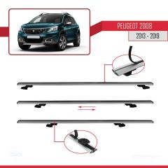Peugeot 2008 2013-2019 Arası ile uyumlu Basic Model Ara Atkı Tavan Barı GRİ 3 ADET