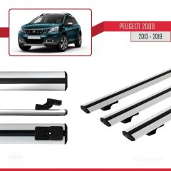 Peugeot 2008 2013-2019 Arası ile uyumlu Basic Model Ara Atkı Tavan Barı GRİ 3 ADET