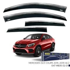 Mercedes GLE Coupe 2015-2019 - Kromlu Cam Rüzgarlığı 4Lü Parça