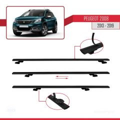 Peugeot 2008 2013-2019 Arası ile uyumlu Basic Model Ara Atkı Tavan Barı SİYAH 3 ADET
