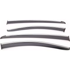 Sunplex Nissan Uyumlu Navara 2005-2020 Style 4 Lü Set Kromlu Cam Rüzgarlığı Ön Ve Arka Parça