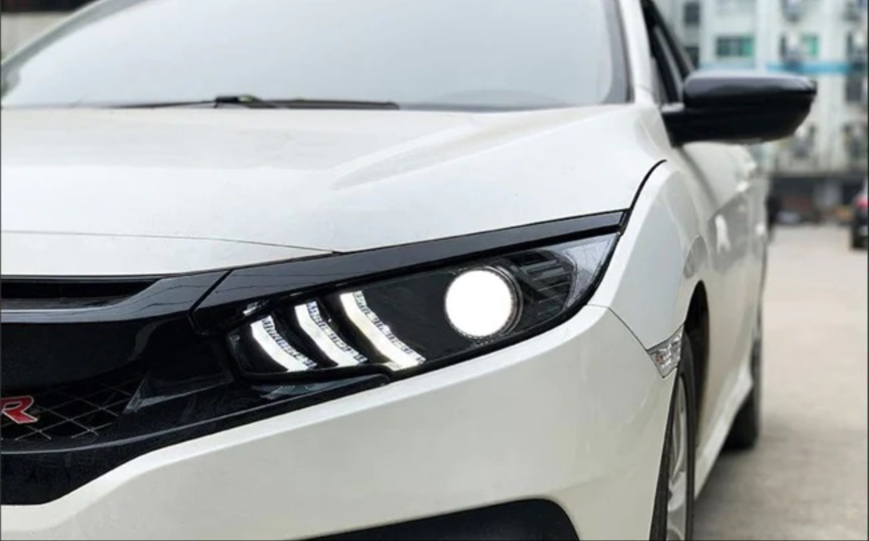 Honda Civic Uyumlu Fc5 2016-2021 Animasyonlu Mustang Dizayn LED Far Takımı (Tunıng)