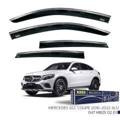 Mercedes GLC Coupe 2016-2022 - Kromlu Cam Rüzgarlığı 4Lü Parça