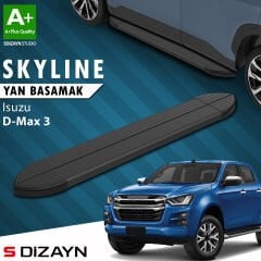 S-Dizayn Isuzu D-Max 3 Skyline Siyah Yan Basamak 203 Cm 2019 Üzeri A+ Kalite