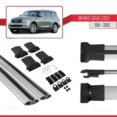 Infiniti QX56 Z62 2011-2013 Arası ile uyumlu FLY Model Ara Atkı Tavan Barı GRİ