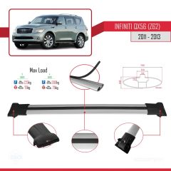 Infiniti QX56 Z62 2011-2013 Arası ile uyumlu FLY Model Ara Atkı Tavan Barı GRİ 3 ADET BAR