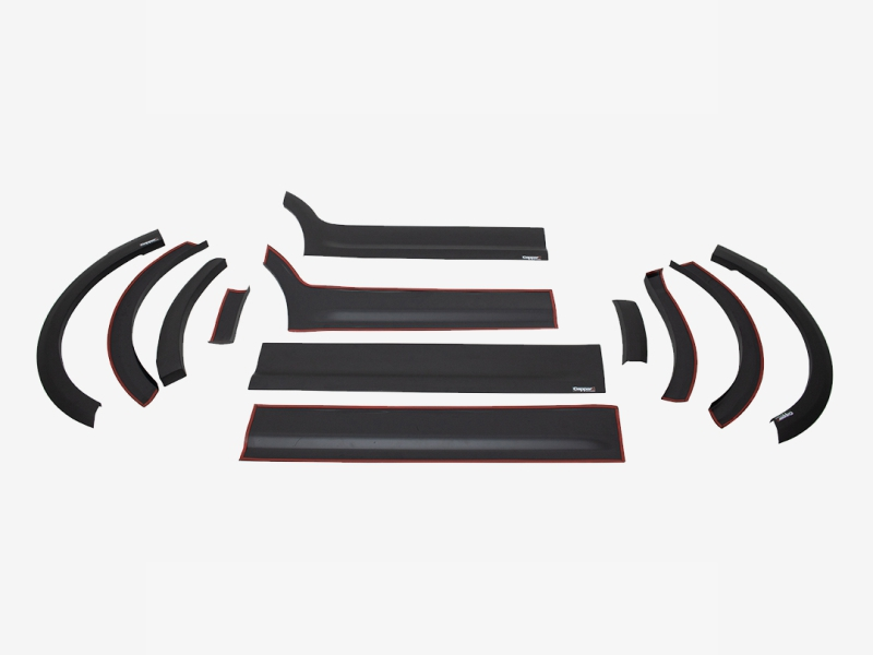 VOLKSWAGEN CADDY 2004 Set 12 Parça Çamurluk Kaplama Siyah Mat Asa Kum Desen Kısa Şase Soldan Sürgülü