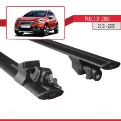 Peugeot 2008 2013-2019 Arası ile uyumlu HOOK Model Anahtar Kilitli Ara Atkı Tavan Barı SİYAH