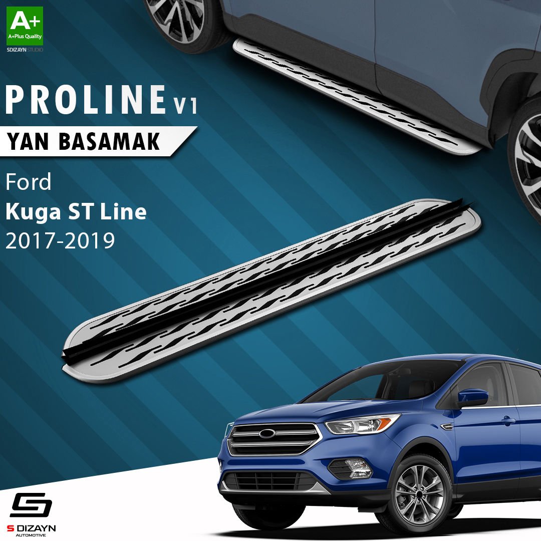 S-Dizayn Ford Kuga 2 ST-Line OEM Still Pro V2 Aluminyum Yan Basamak 183 Cm 2017-2019